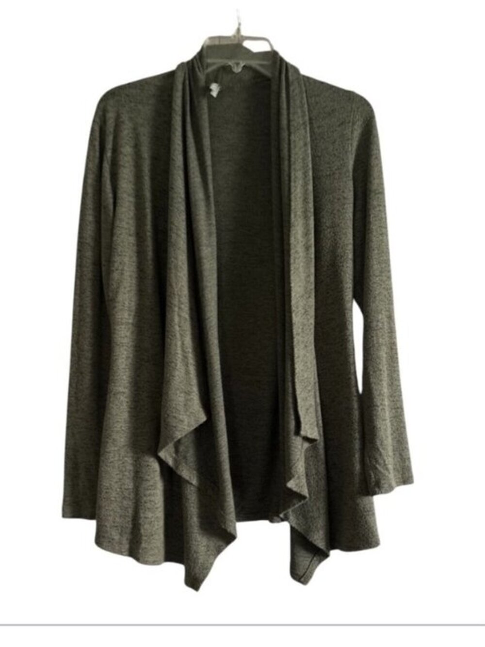 Vanity Open Front Green Cardigan Sweater Size Medium